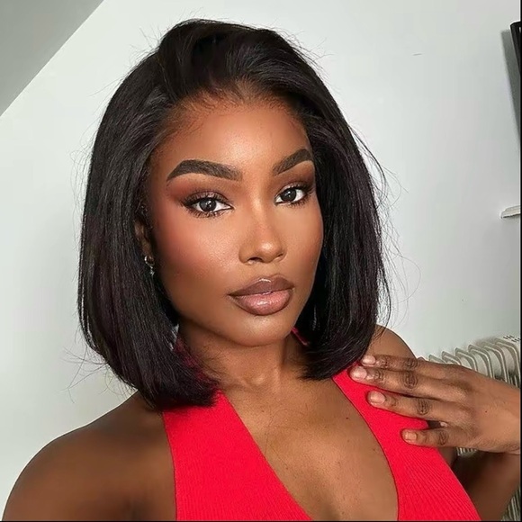 Ashimary Wear & Go Yaki Straight GluelessBob Wig pre everything 6x4 12 inch